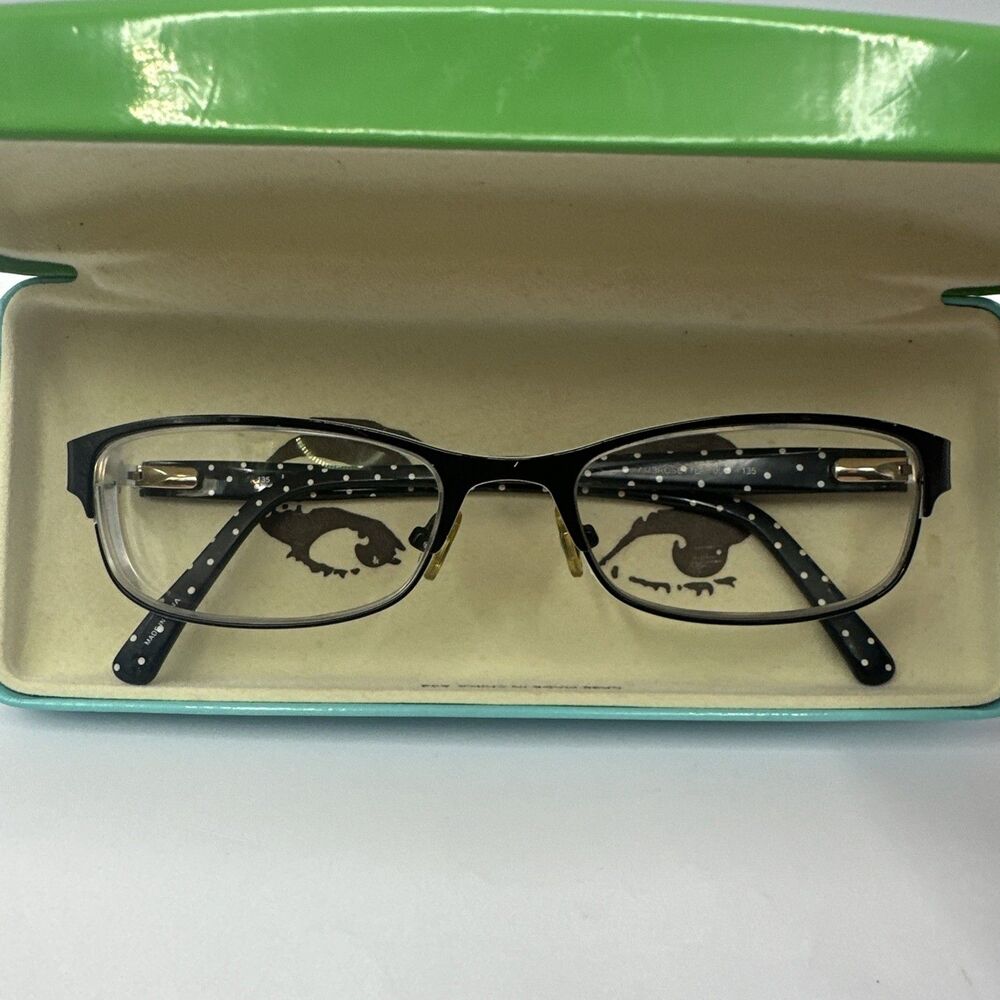 Kate Spade Eyeglasses Frame AMBROSETTE DA4 54-17-135 Black polka dots